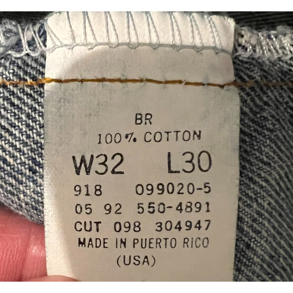 Levis 550 Jeans Mens 31" TAG 32x30 Blue Medium Wash Straight Vintage Made USA - Picture 8 of 15